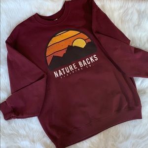 Nature Backs Crew Neck Sweatshirt
